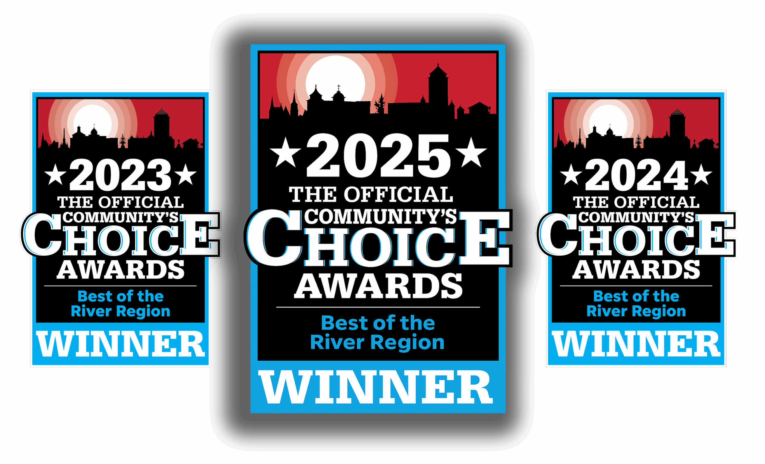 badges 2025 Community Choice Award Best Fence Company in the River Region