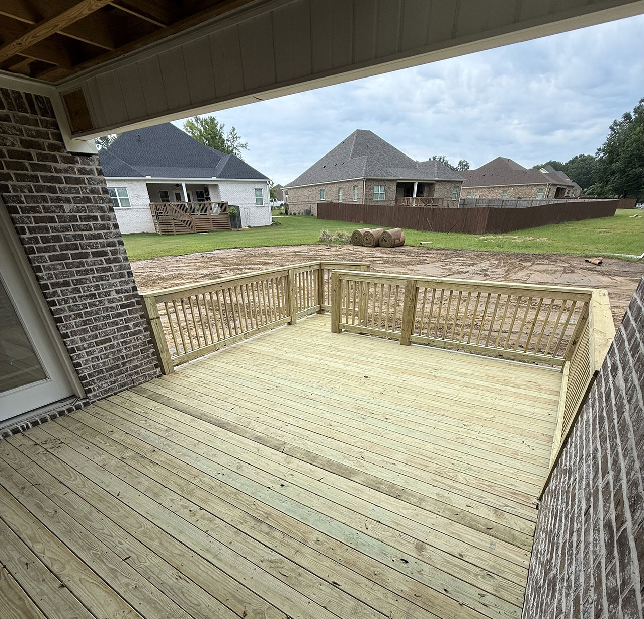 covered patio being built